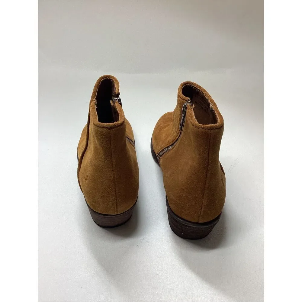Frye carson brown bronze piping suede boots‎